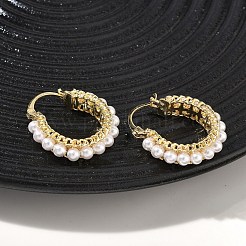 Brass Hoop Earrings&nbsp;LS-EJEW-C181-10G