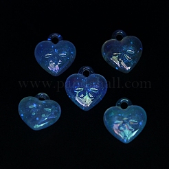 Luminous UV Plating Transparent Acrylic Pendants&nbsp;OACR-P010-10C