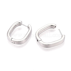 Brass Oval Hoop Earrings&nbsp;EJEW-T048-39P