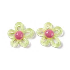 Flower Transparent Resin Cabochons&nbsp;X-RESI-G041-B01