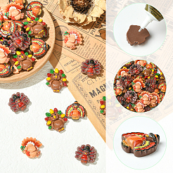 40Pcs 4 Styles Thanksgiving Resin Cabochons&nbsp;RESI-SC0036-39