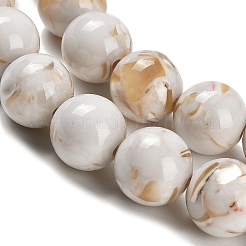 Assembled Synthetic Stone and Trochus Shell Beads Strands&nbsp;G-B128-08D-01