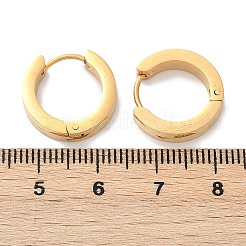 304 Stainless Steel Polishing Effect Hoop Earrings&nbsp;EJEW-M001-32G