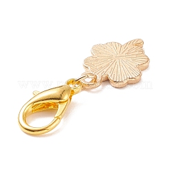 Alloy Enamel Clover Pendant Decorations&nbsp;HJEW-JM00661-04