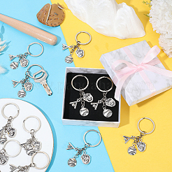20Pcs Alloy Baseball & Solfball Gloves & Keychains&nbsp;KEYC-SC00034