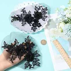 4Pcs 2 Colors Polyester Embroidery Sequin Costume Accessories&nbsp;DIY-CY0001-98