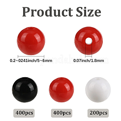 3Colors Opaque Acrylic Beads&nbsp;MACR-SP0001-94A