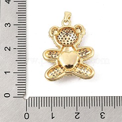 Brass Micro Pave Cubic Zirconia Pendants&nbsp;KK-P300-03G-01