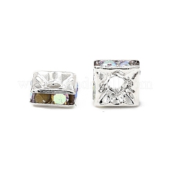 Brass Rhinestone Spacer Beads&nbsp;X-RSB072-02S