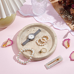 Marble Round Jewelry Plates&nbsp;DIY-WH0899-84