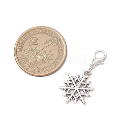 9Pcs Christmas Alloy Snowflake Pendant Decorations&nbsp;HJEW-JM04451