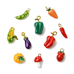 20Pcs 10 Styles Alloy Enamel Pendants&nbsp;ENAM-CJ0007-20
