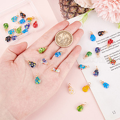 30Pcs Handmade Millefiori Glass Pendants&nbsp;FIND-PH0007-94