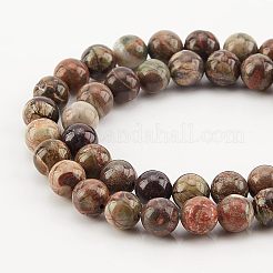 2 Strands Round Natural Ocean Agate/Ocean Jasper Beads Strands&nbsp;G-OC0002-71