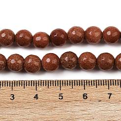 Synthetic Goldstone Beads Strands&nbsp;G-Z117-A01-8mm