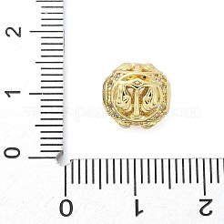 Brass Micro Pave Cubic Zirconia Beads&nbsp;KK-Z095-04G-07