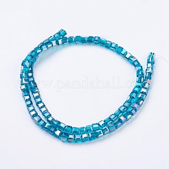 Electroplate Glass Beads Strands&nbsp;EGLA-R030-6x6mm-14