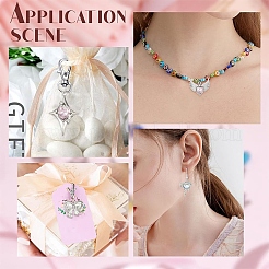 9Pcs 9 Styles Alloy Glass Pendants&nbsp;FIND-YW0009-22