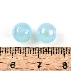 Electroplate Pearlized Glass Pearl Beads&nbsp;EGLA-T021-14B-07