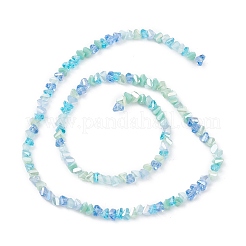 Gradient Color Electroplate Glass Bead Strands&nbsp;X-GLAA-E042-02A