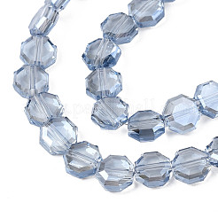 Electroplate Transparent Glass Beads Strands&nbsp;EGLA-N002-27-F01