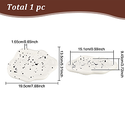 Cloud Shape Porcelain Tray&nbsp;AJEW-WH0326-62