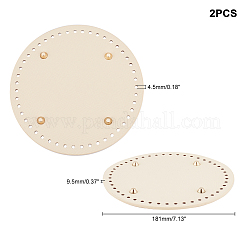 PU Leather Flat Round Bag Bottom&nbsp;FIND-PH0016-001I