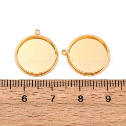 Brass Pendant Cabochon Settings&nbsp;KK-F898-20D-G