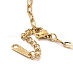 Ion Plating(IP) 304 Stainless Steel Paperclip Chain Bracelet for Women&nbsp;X-BJEW-G667-05G