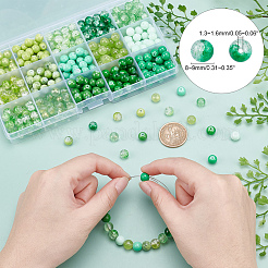 450pcs 15 Style Glass Beads&nbsp;GLAA-PH0001-54