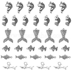 48Pcs 6 Styles Tibetan Style Alloy Pendant&nbsp;DIY-FS0005-72