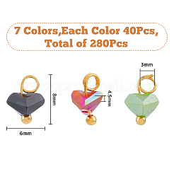 280Pcs 7 Colors Electroplate Glass Charms&nbsp;FIND-HY0001-33