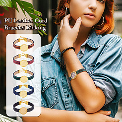 5Pcs DIY PU Leather Cord Bracelet Making Kits&nbsp;DIY-TA0012-05G