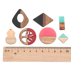 Resin & Walnut Wood Pendants&nbsp;RESI-MSMC006-04