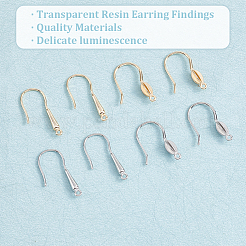 8 Pairs 4 Style Brass Earring Hooks&nbsp;KK-AR0002-73