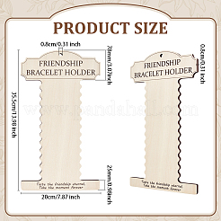 Wood Wall Mounted Bracelet Organizer Display Stands&nbsp;ODIS-WH0030-199
