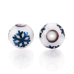 Christmas Opaque Glass Beads&nbsp;EGLA-R113-01F