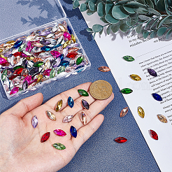 192Pcs 12 Colors Glass Rhinestone Cabochons&nbsp;GLAA-PH0004-37