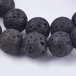 Natural Lava Rock Bead Strands&nbsp;G-R193-18-10mm