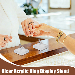 Acrylic Single Ring Display Stands&nbsp;RDIS-WH0007-13B