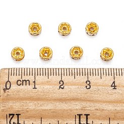 Brass Rhinestone Spacer Beads&nbsp;RB-A014-Z5mm-01G