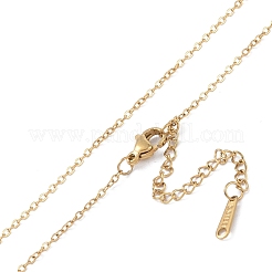 201 Stainless Steel Cable Chain Necklaces&nbsp;NJEW-P309-15A-G