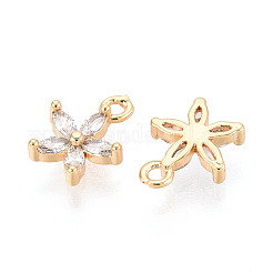Brass Cubic Zirconia Charms&nbsp;KK-S348-435
