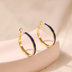 Brass Enamel Hoop Earrings&nbsp;FS-WG191B6-03