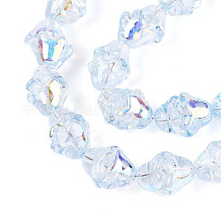 Electroplate Transparent Glass Beads Strands&nbsp;EGLA-N020-03G