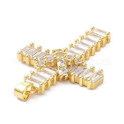 Brass Cubic Zirconia Pendant&nbsp;ZIRC-C021-30G