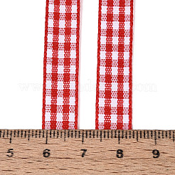 Single Face Plaid Polyester Satin Ribbon&nbsp;SRIB-T009-10F