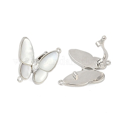 Brass Micro Pave Clear Cubic Zirconia Fold Over Clasps&nbsp;KK-Z078-35P