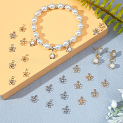 100Pcs 2 Colors 304 Stainless Steel Pendant Open Back Bezel Cabochon Settings&nbsp;STAS-DC0008-81