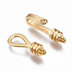 Brass Hook and S-Hook Clasps&nbsp;X-KK-T063-70G-NF